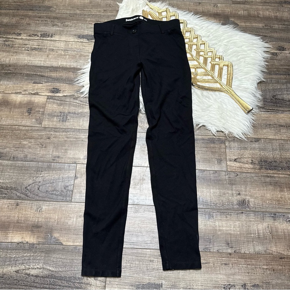 Betabread Black Career Straight Leg Pull On Pants